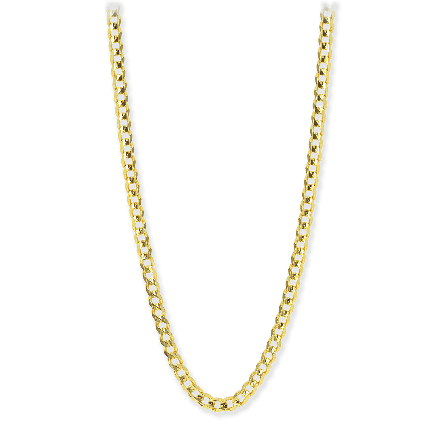 18K Gold Bonded Sterling .5mm Curb Link Neck Chain
