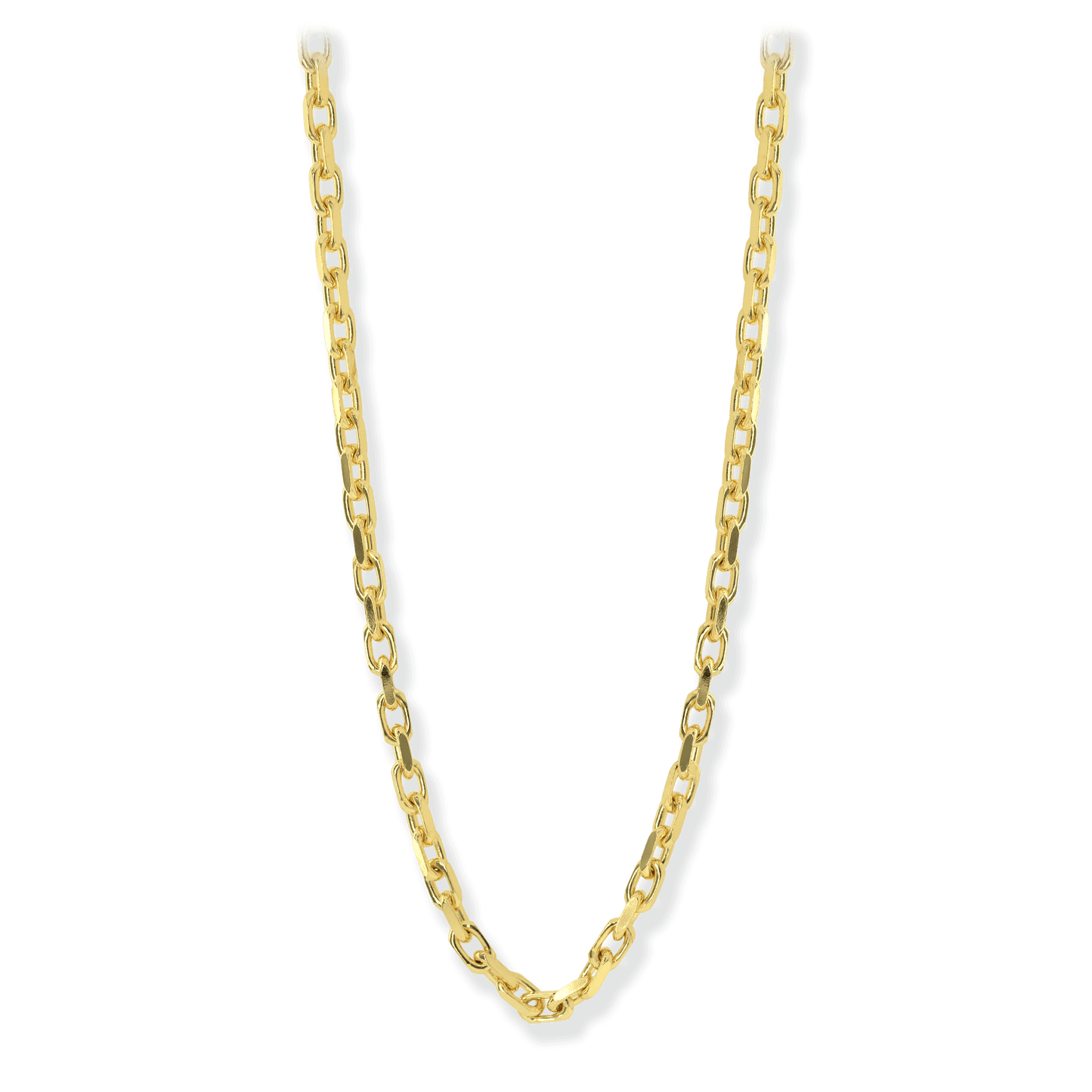 French Cable Link Chain in 18K Gold over Sterling Silver