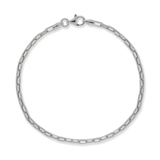 Franco Stellari 2.5mm Open Box Chain Anklet