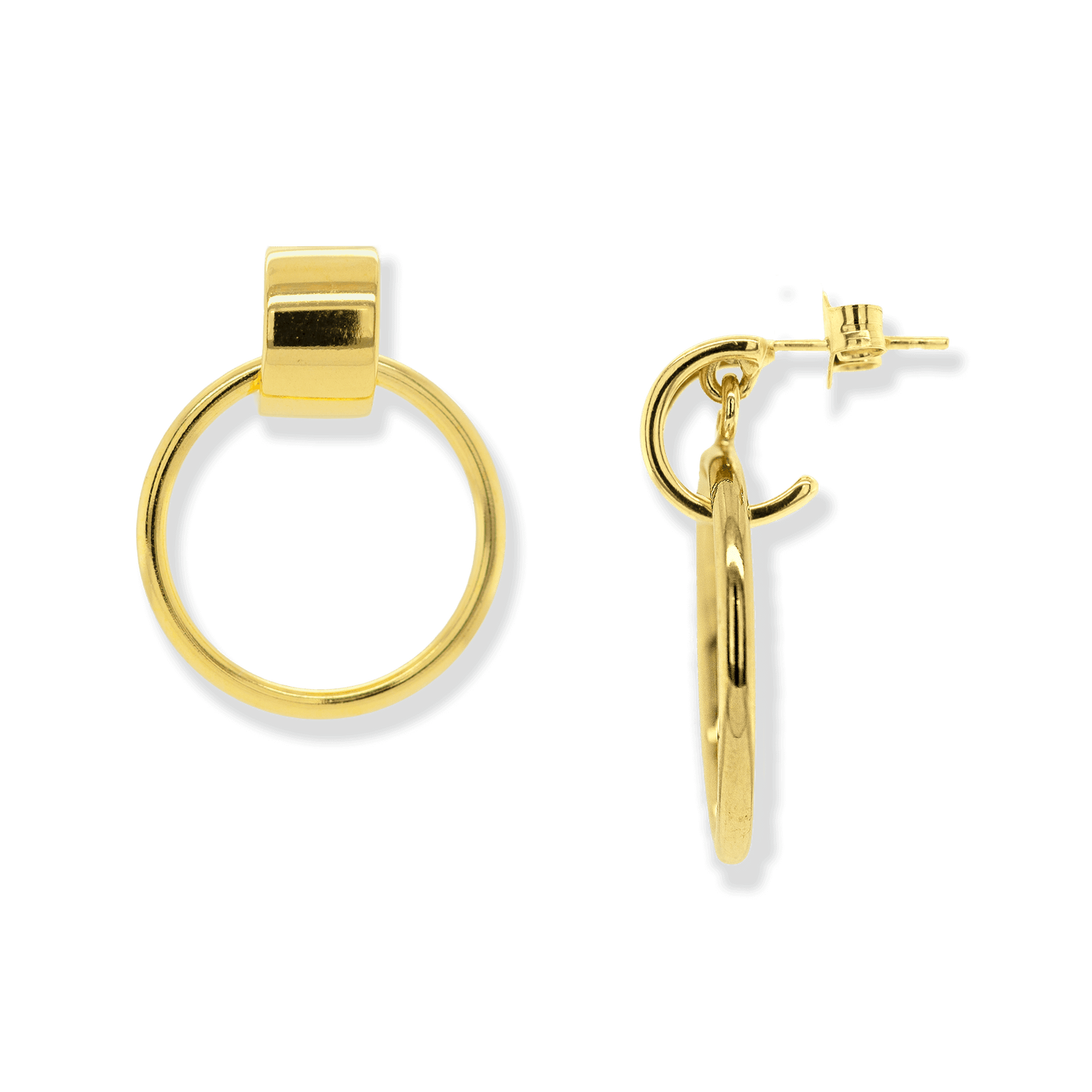 Stellari Gold Medium Doorknocker Earrings