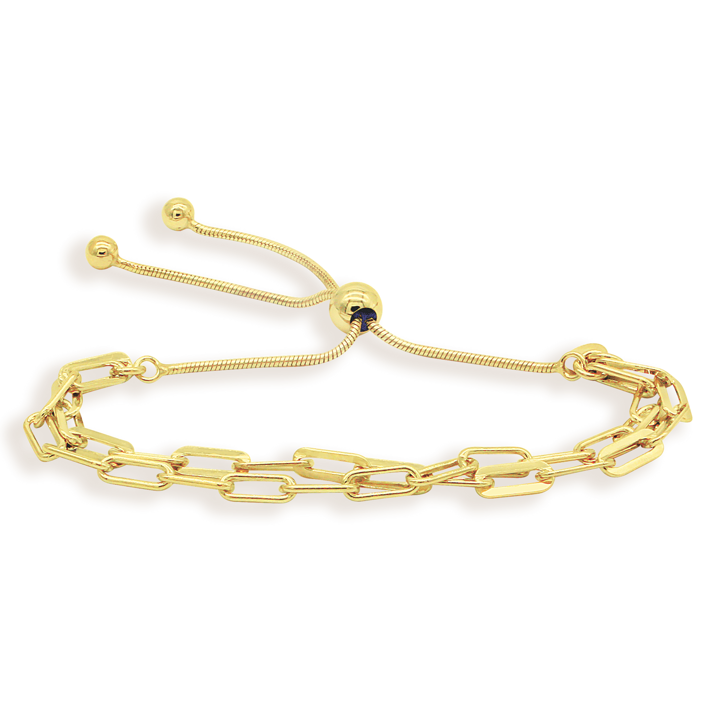 Stellari Gold PaperClip Bolo Bracelet