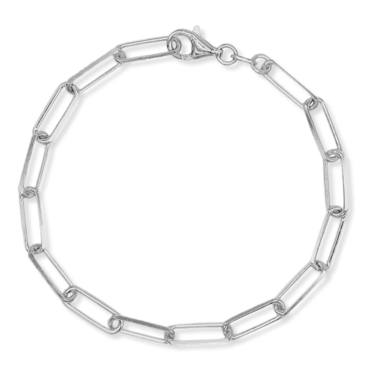 Franco Stellari Italian Sterling Silver 4.5mm Paperclip Link Chain