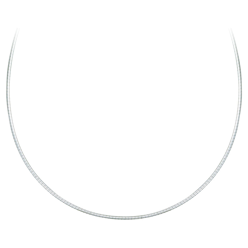 Franco Stellari Italian Sterling Silver 2mm Omega Necklace