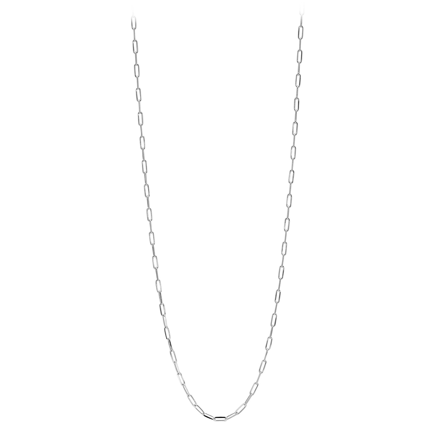 Franco Stellari Italian Sterling Silver 2.5mm Paperclip Link Chain