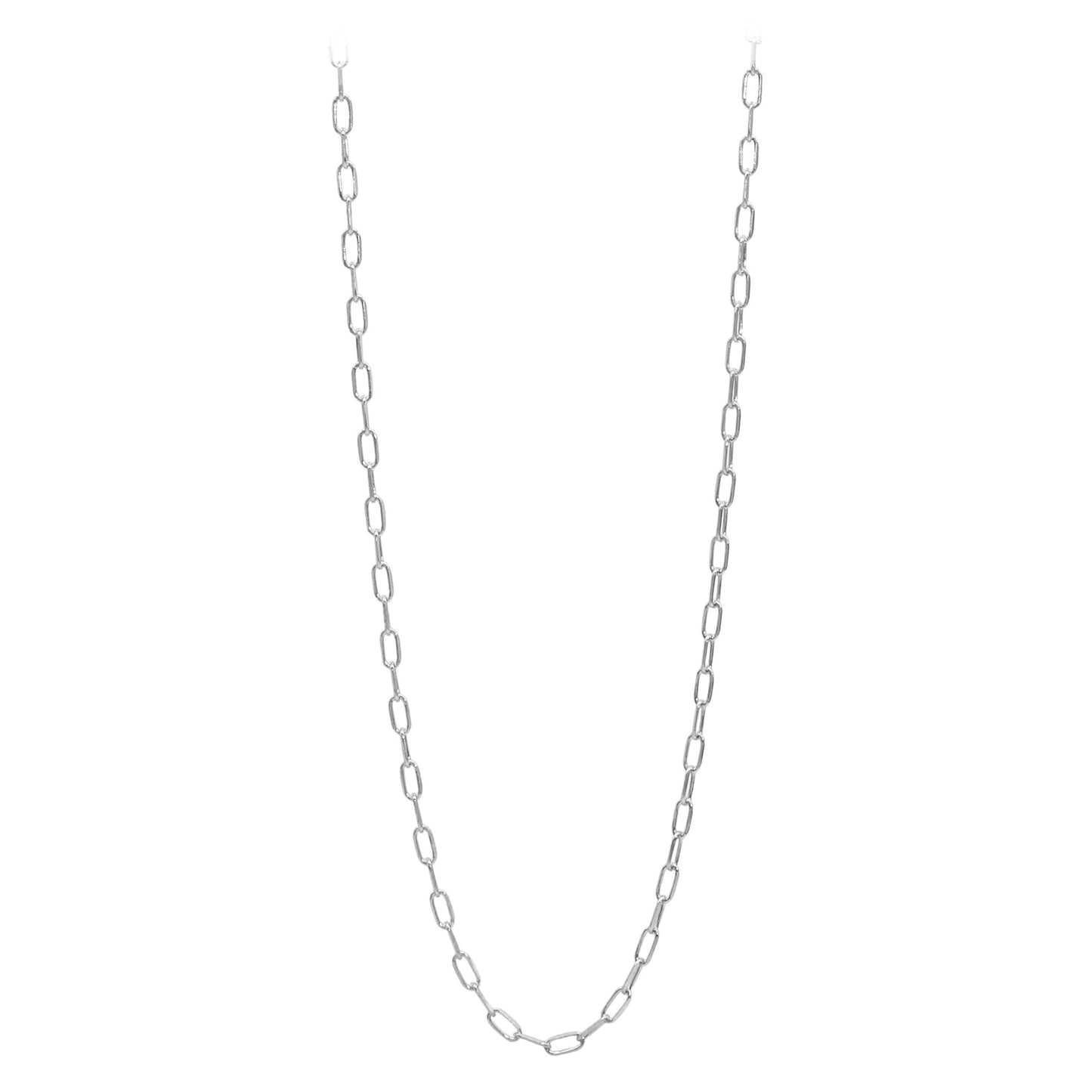 Franco Stellari Italian Sterling Silver 3mm Paperclip Link Chain