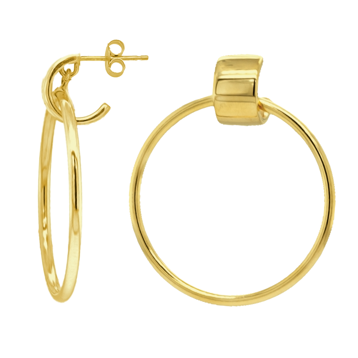 Stellari Gold Doorknocker Earrings