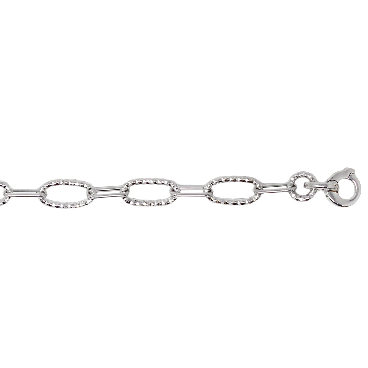 Franco Stellari Italian Sterling Silver Paperclip Open Link Bracelet