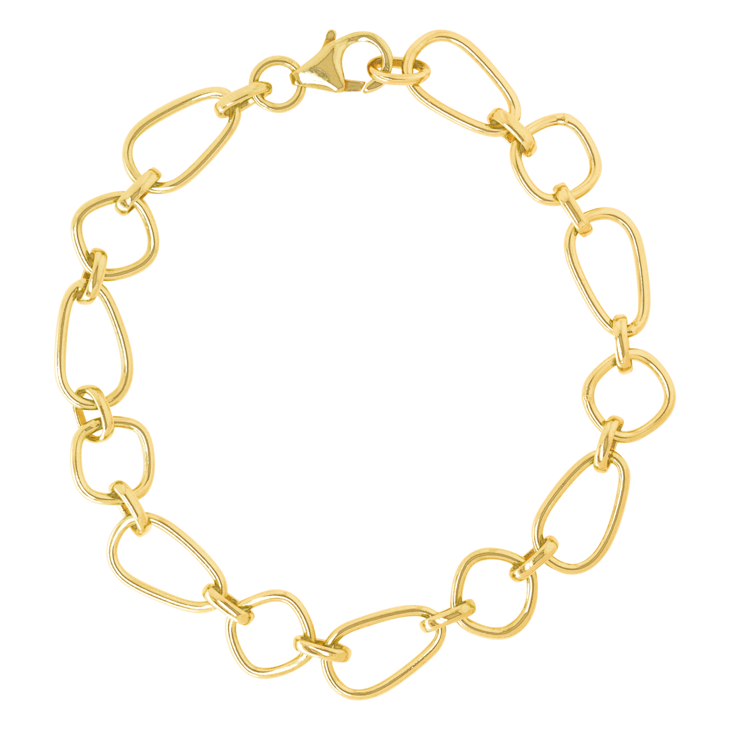 Stellari Gold Geometric Links Bracelet