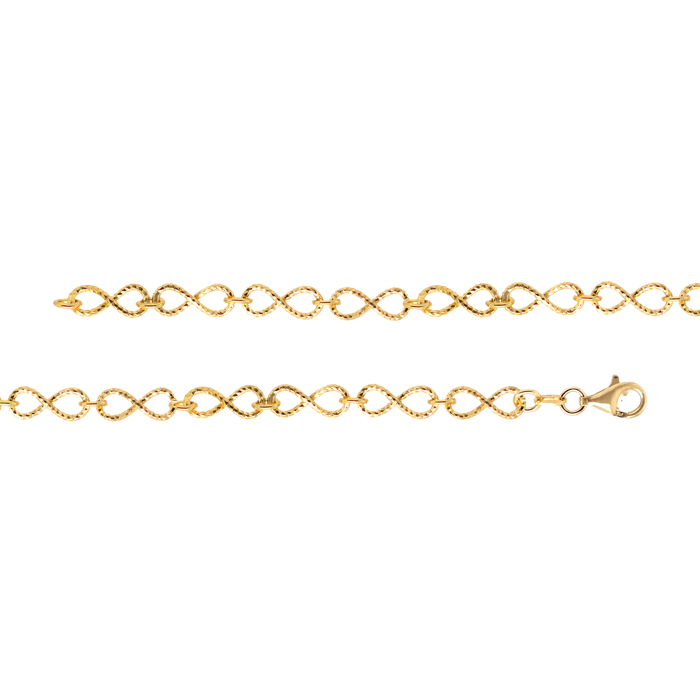 Stellari Gold Diamond-Cut Infinity Links Bracelet