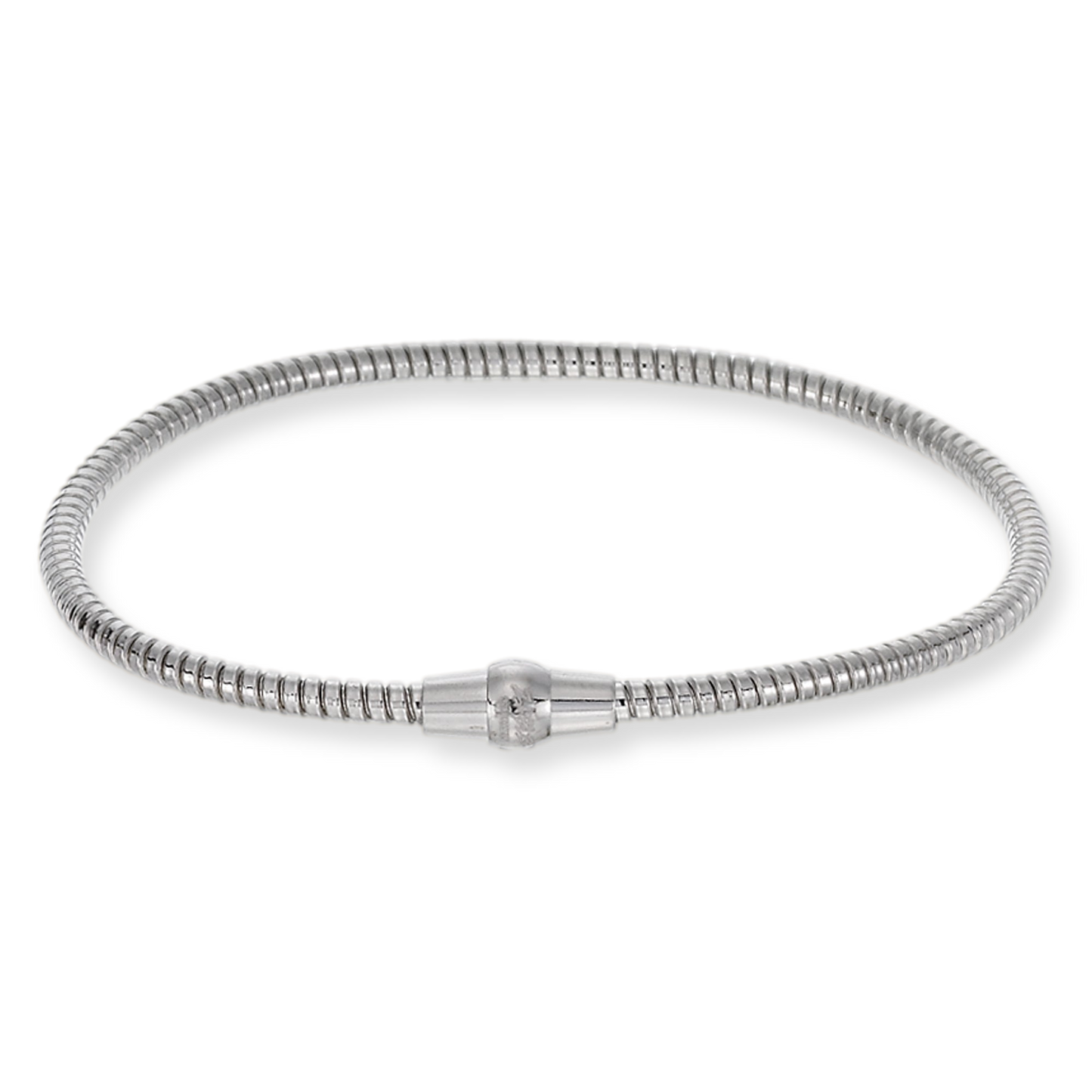 Franco Stellari Italian Sterling Silver 3mm Slinky Bracelet w/Magnetic Clasp, 7.5"