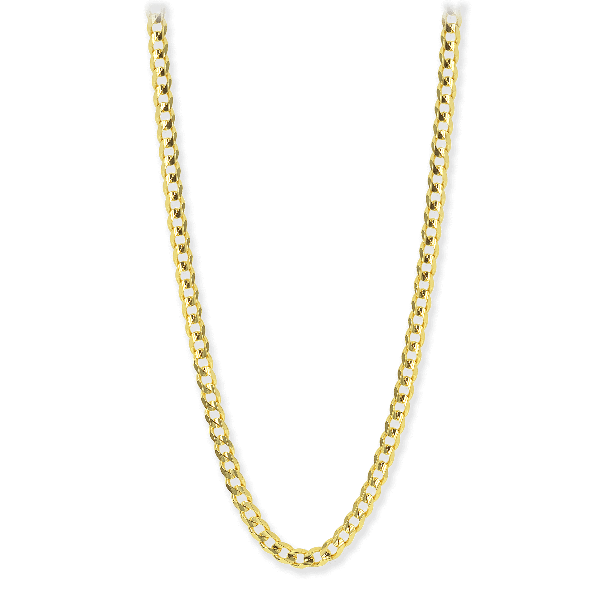 18K Gold Bonded Sterling .5mm Curb Link Neck Chain