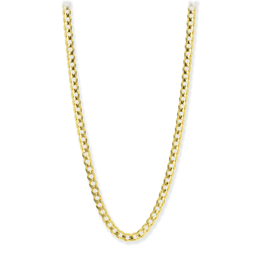 18K Gold Bonded Sterling .5mm Curb Link Neck Chain