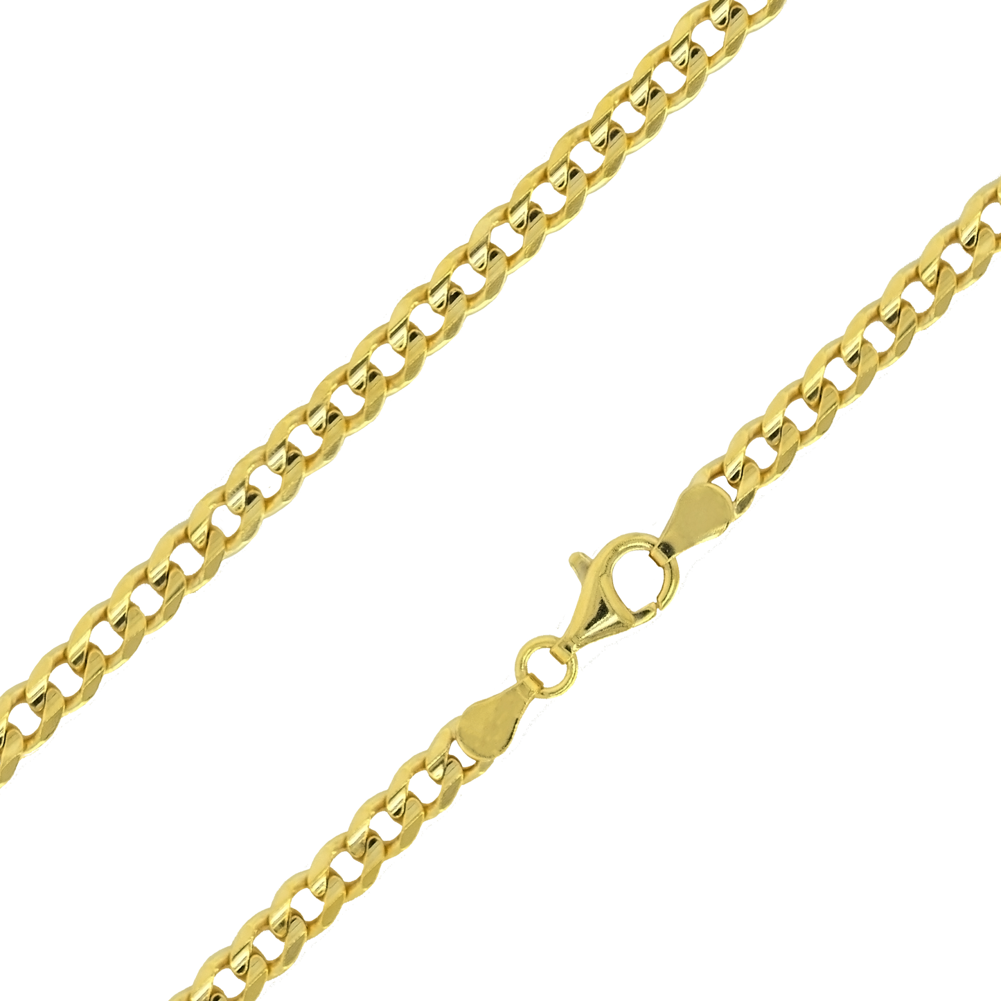 18K Gold Bonded Sterling 5.5mm Curb Link Chain