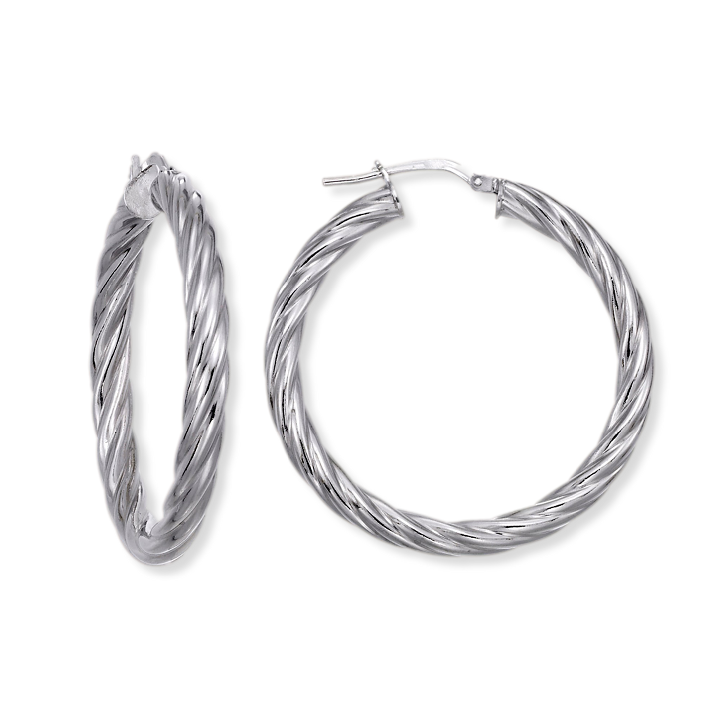 Cable Hoop Earrings