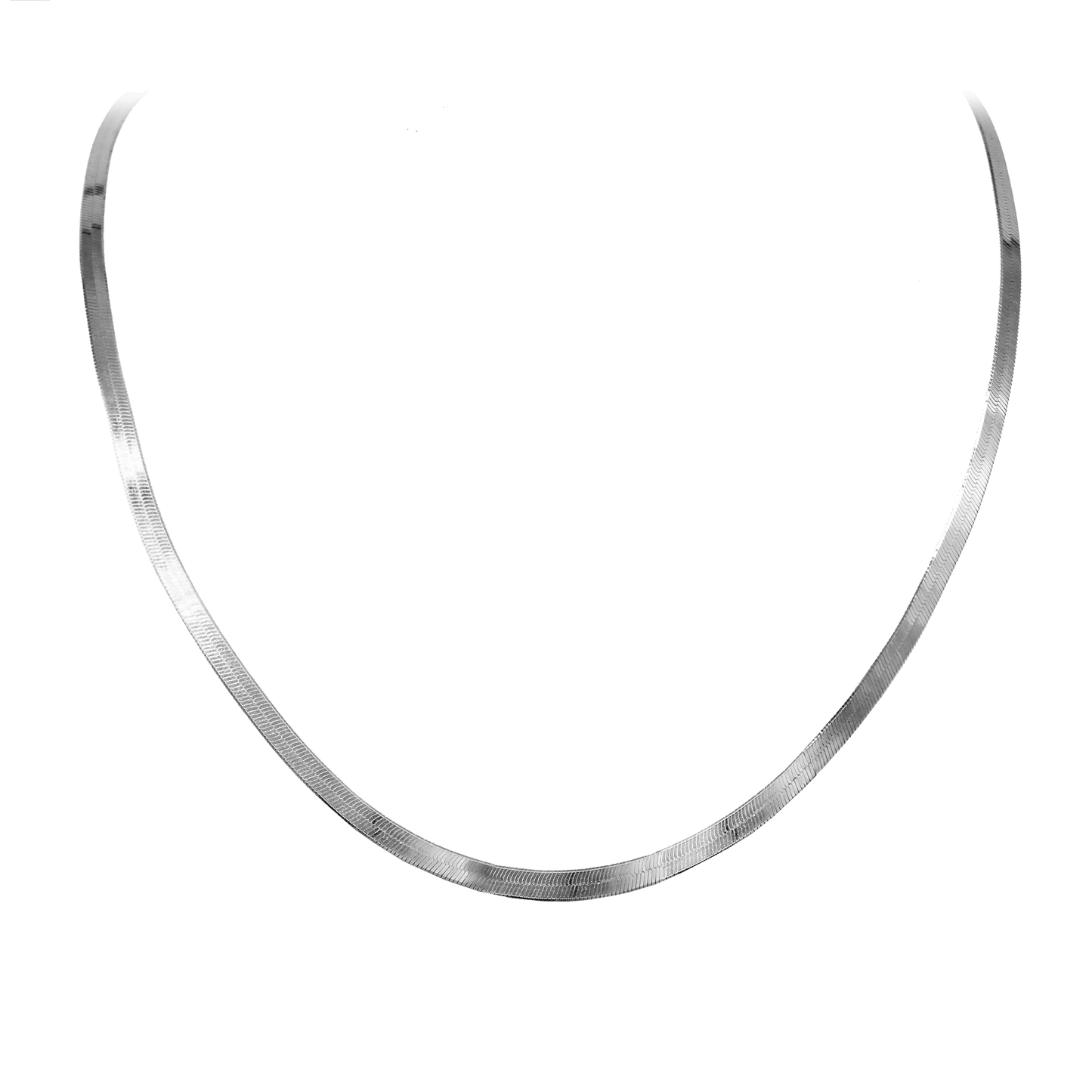 Sterling Silver 3.5mm Herringbone Chain Necklace