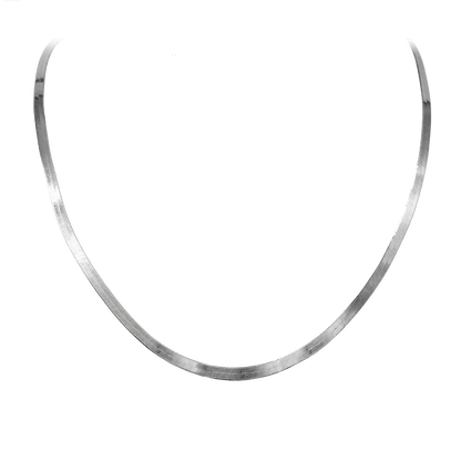 Sterling Silver 3.5mm Herringbone Chain Necklace