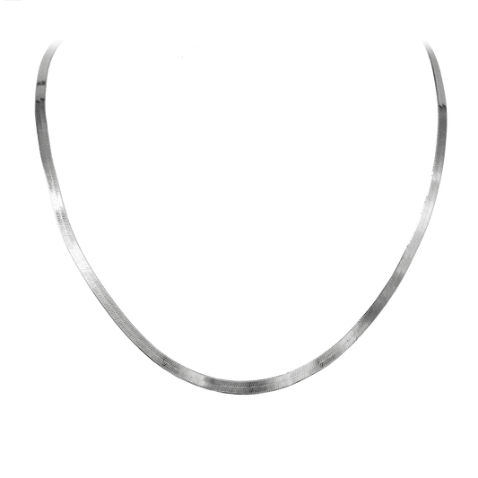 Sterling Silver 3.5mm Herringbone Chain Necklace