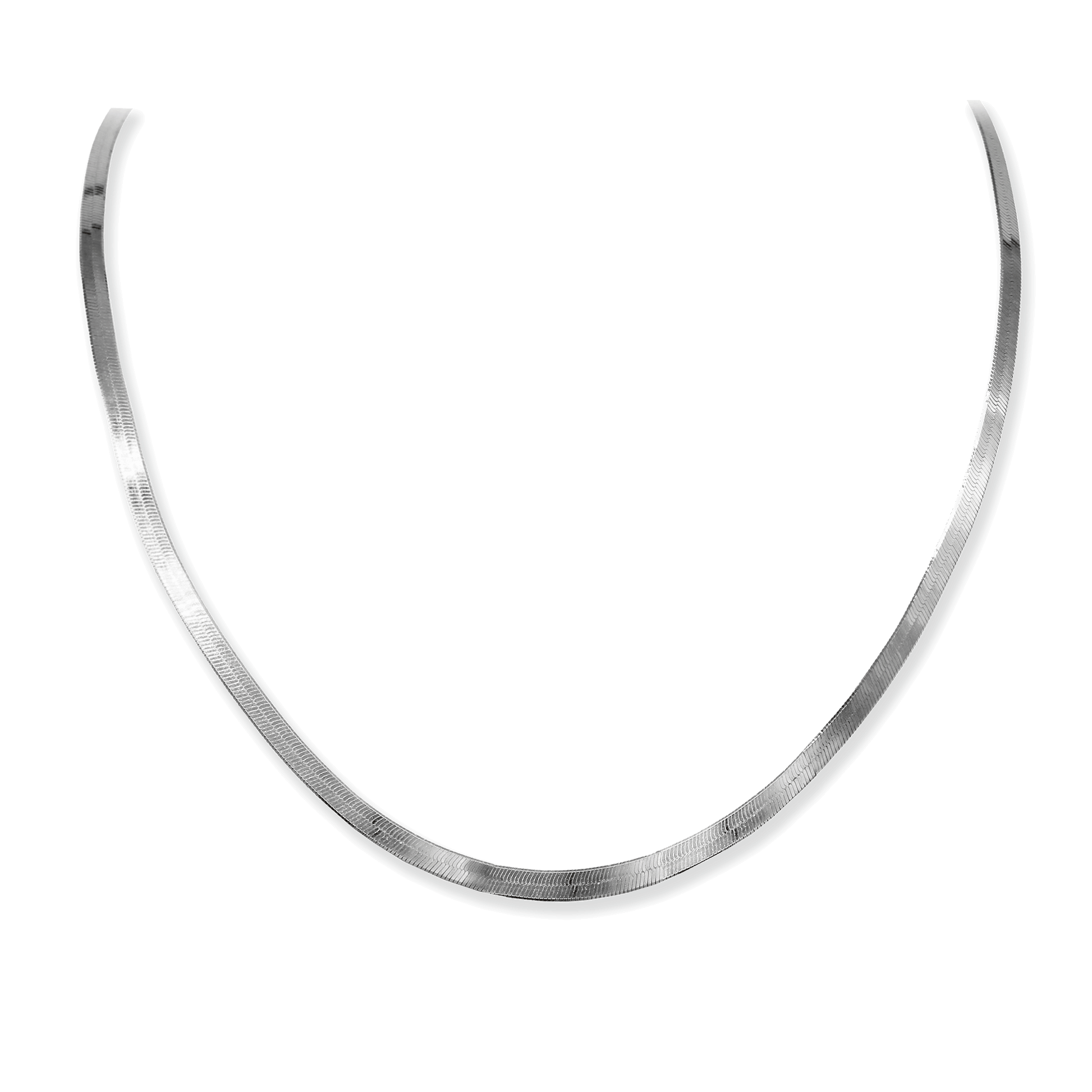 Made in Italy Sterling Silver 3.5mm Herringbone Chain Necklace