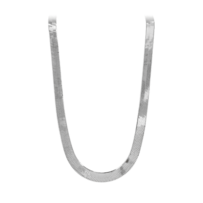 Sterling Silver 6mm Herringbone Chain Necklace