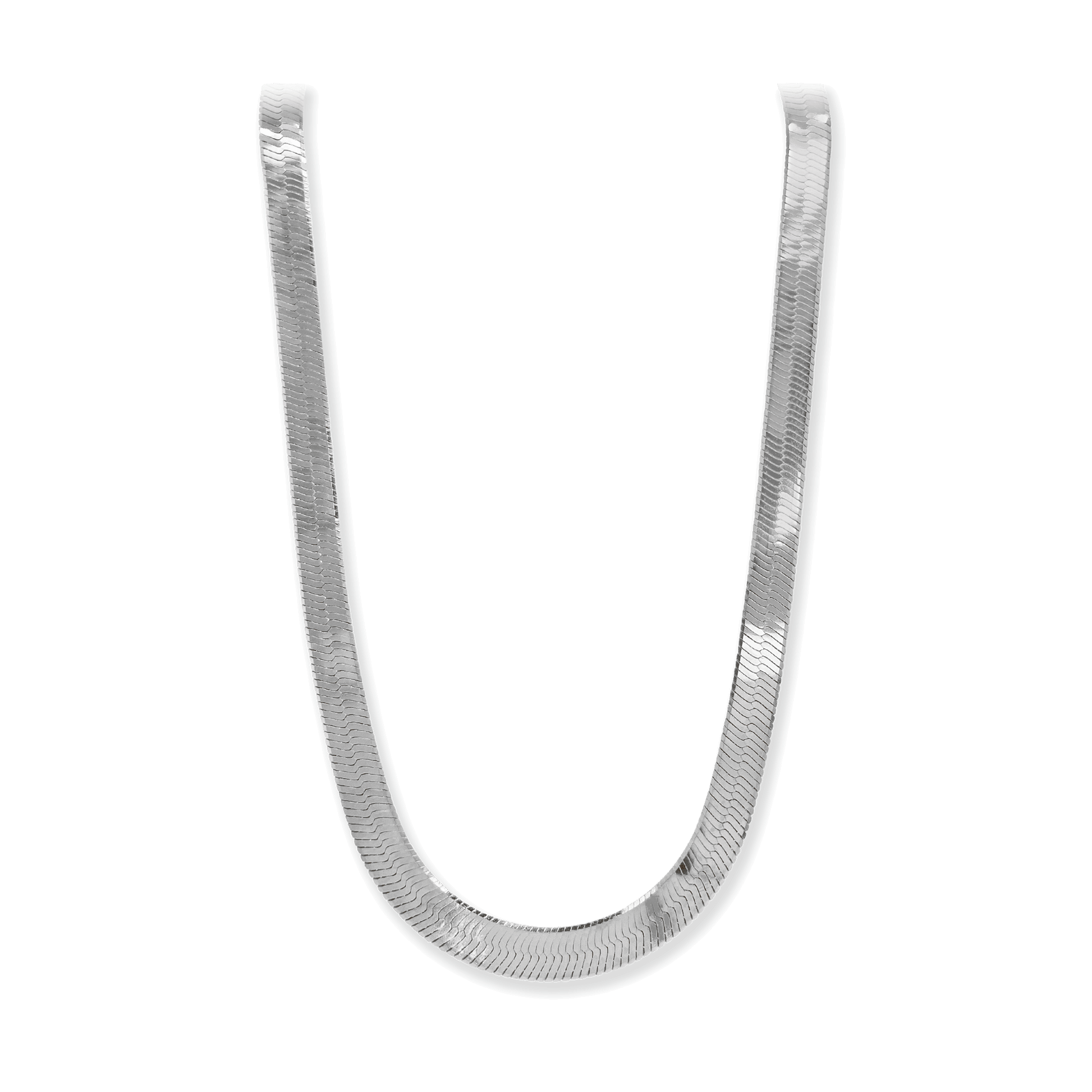Sterling Silver 6mm Herringbone Chain Necklace