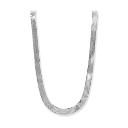Sterling Silver 6mm Herringbone Chain Necklace