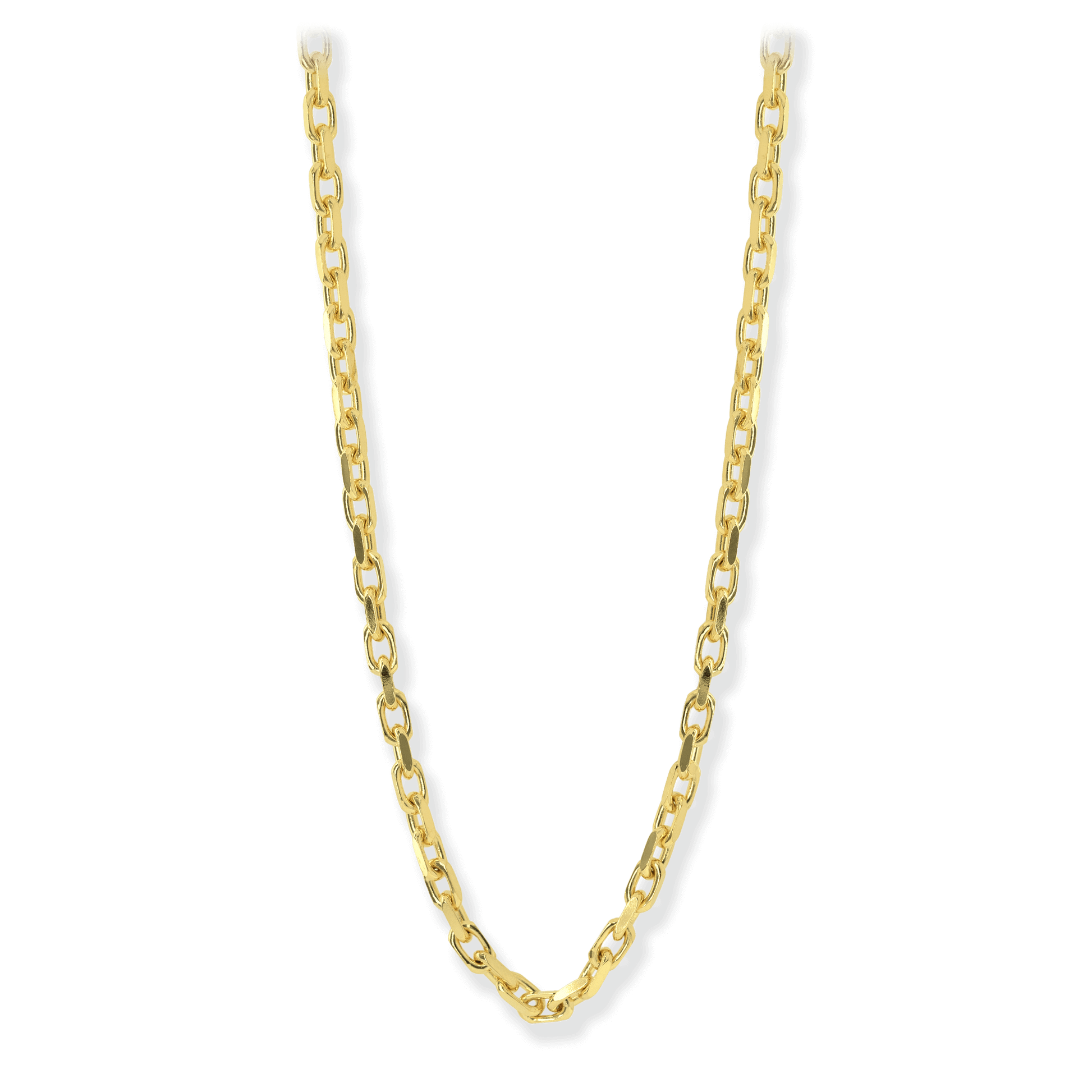 French Cable Link Chain in 18K Gold over Sterling Silver