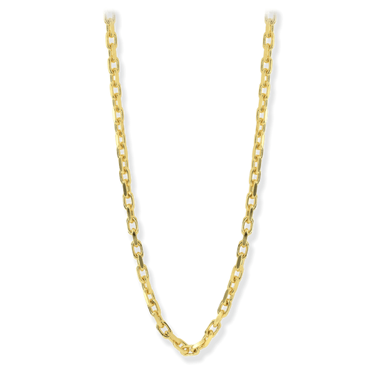 French Cable Link Chain in 18K Gold over Sterling Silver