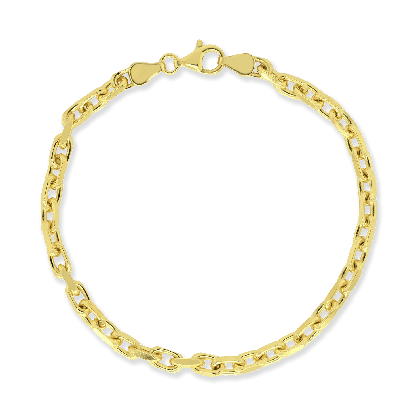 Gold Bonded 4mm French Cable Link Bracelet
