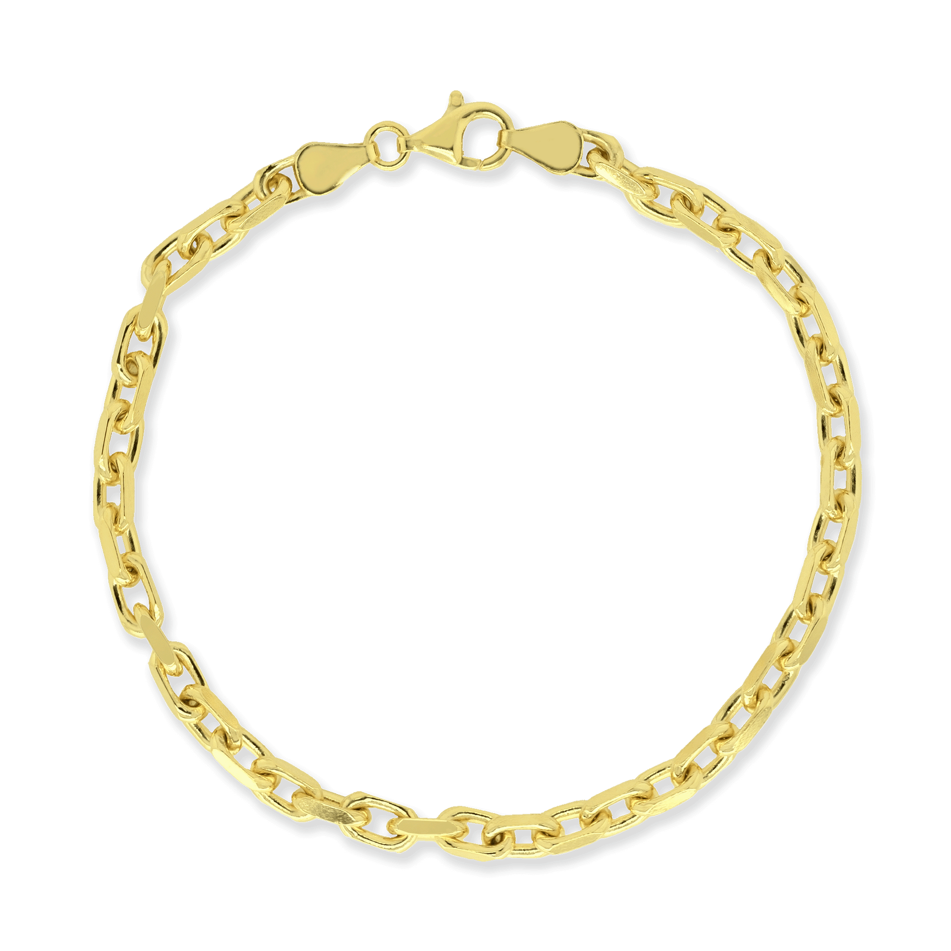 Gold Bonded 4mm French Cable Link Bracelet