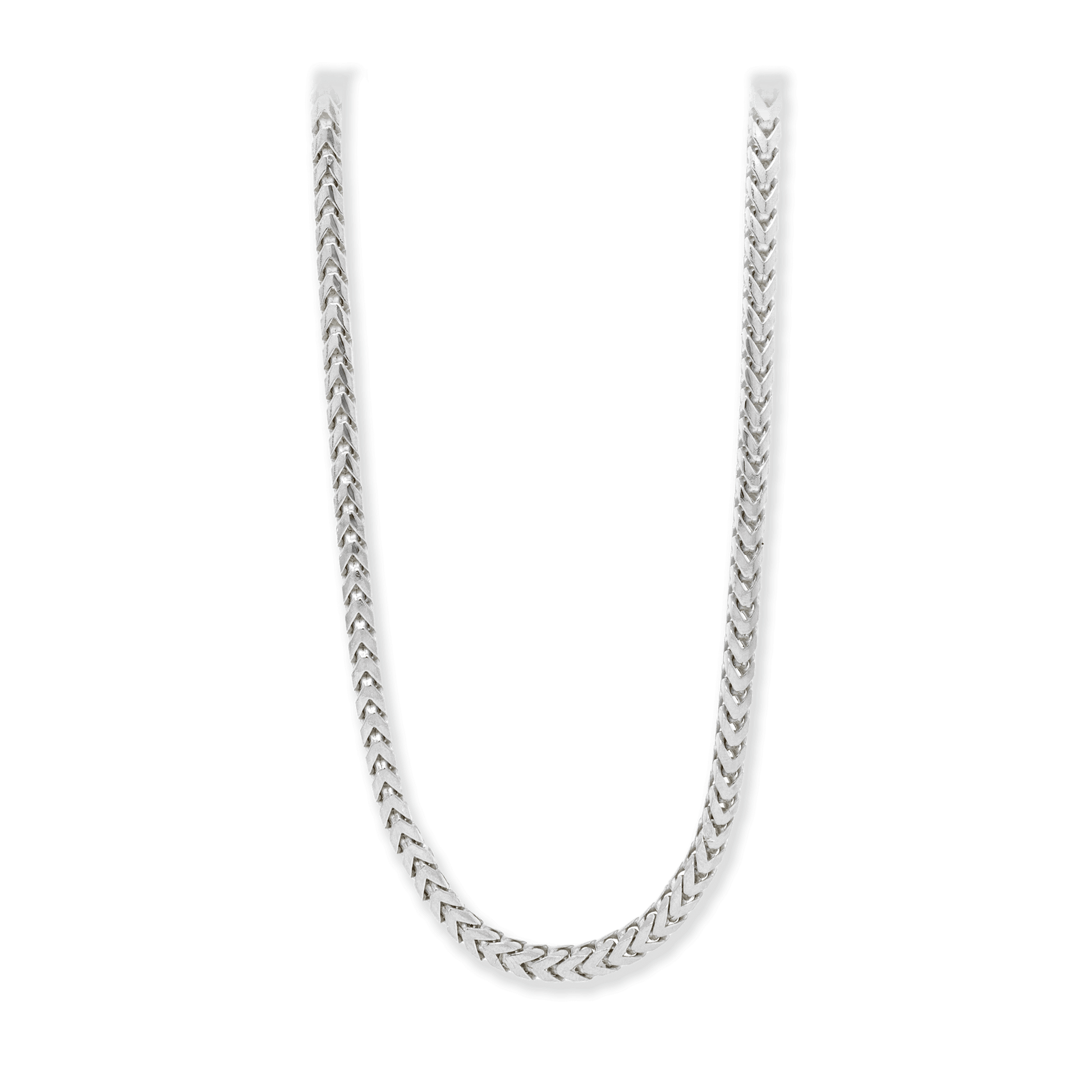 Franco Stellari Italian Sterling Silver 4mm Franco Neck Chain