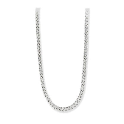 Franco Stellari Italian Sterling Silver 4mm Franco Neck Chain