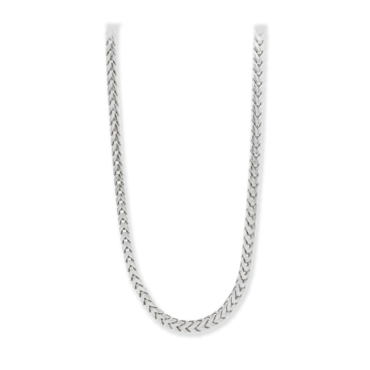 Franco Stellari Italian Sterling Silver 4mm Franco Neck Chain