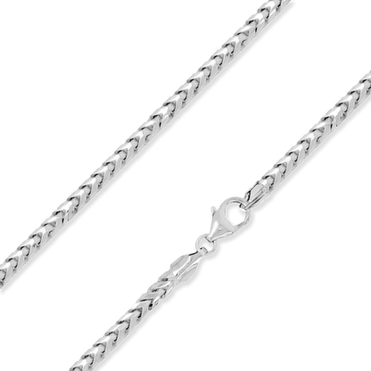 Franco Stellari Italian Sterling Silver 4mm Franco Chain