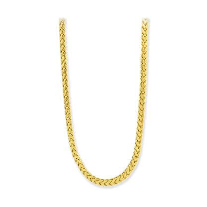 Made in Italy Sterling Silver Yellow Gold 4mm Franco Neck Chain