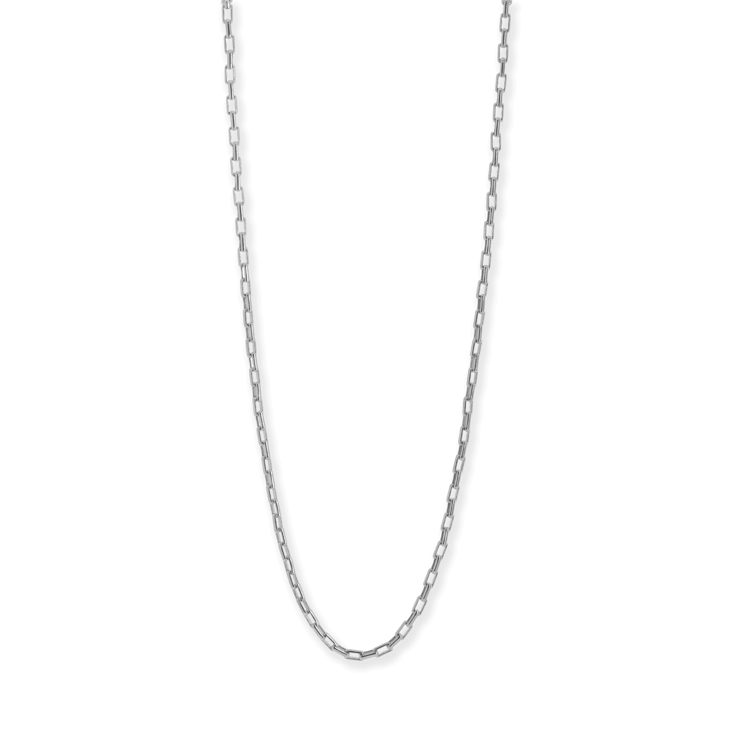 Franco Stellari 2.5mm Open Box Chain Necklace