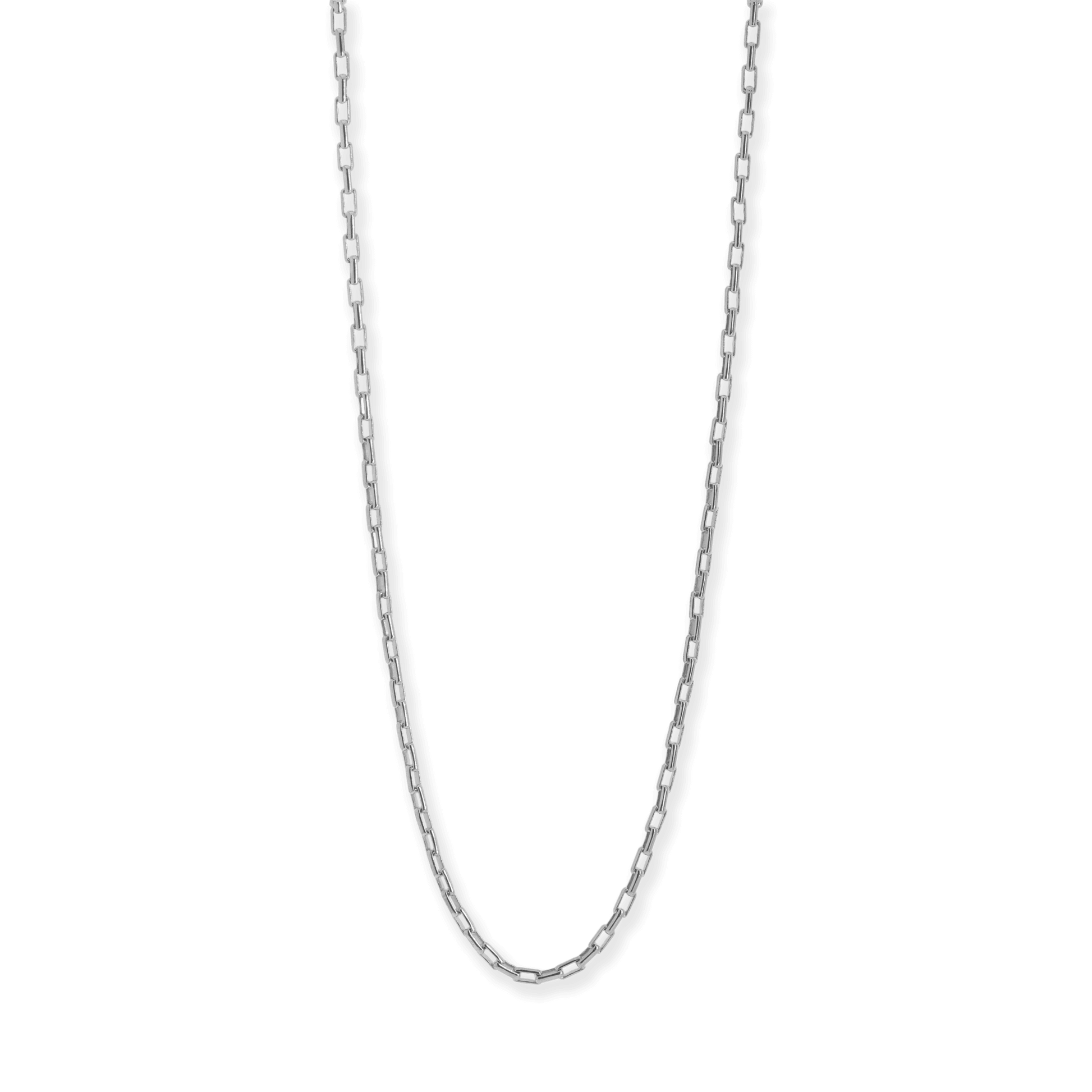 Franco Stellari 2.5mm Open Box Chain Necklace