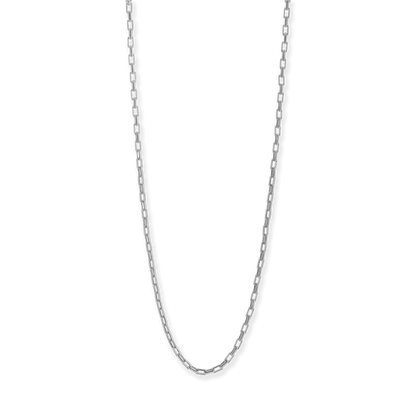 Franco Stellari 2.5mm Open Box Chain Necklace