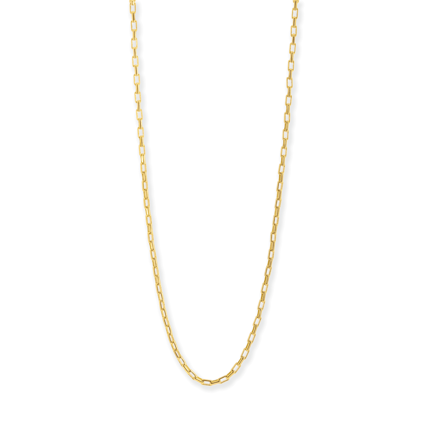 Stellari Gold 2.5mm Open Box Chain Necklace