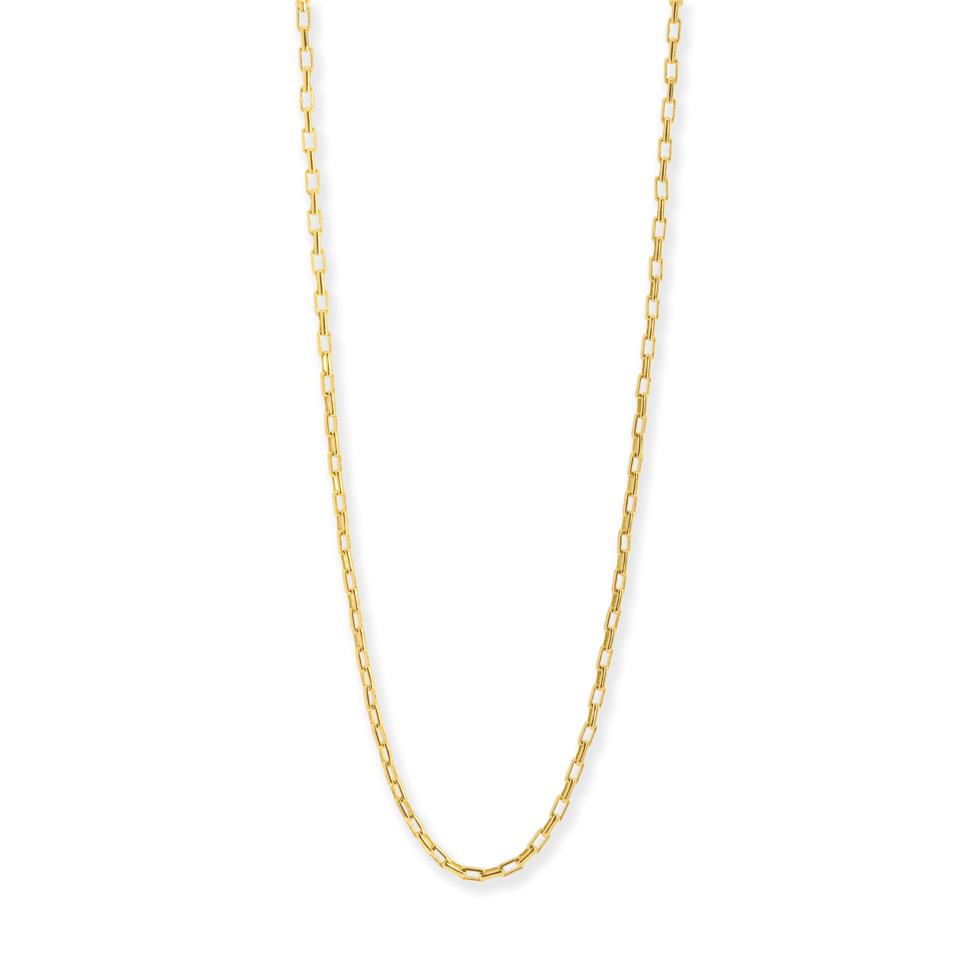 Stellari Gold 2.5mm Open Box Chain Necklace