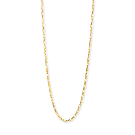 Stellari Gold 2.5mm Open Box Chain Necklace