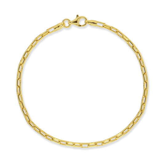 Stellari Gold 2.5mm Open Box Chain Bracelet