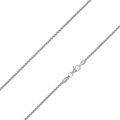 Sterling Silver Round Box Chain, 1.5mm