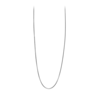 Sterling Silver Round Box Chain, 1.5mm