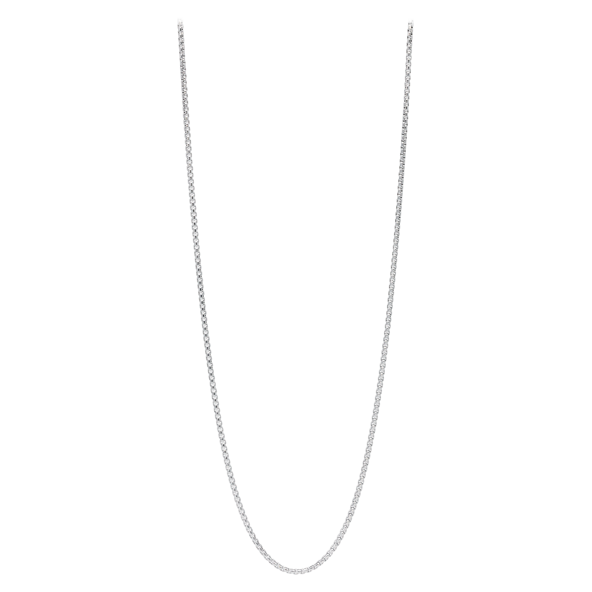 Sterling Silver Round Box Chain, 1.9mm