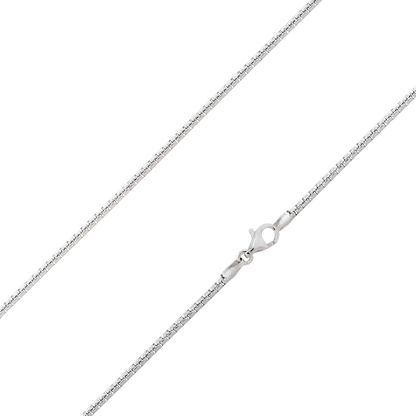 Sterling Silver Round Box Chain, 1.9mm