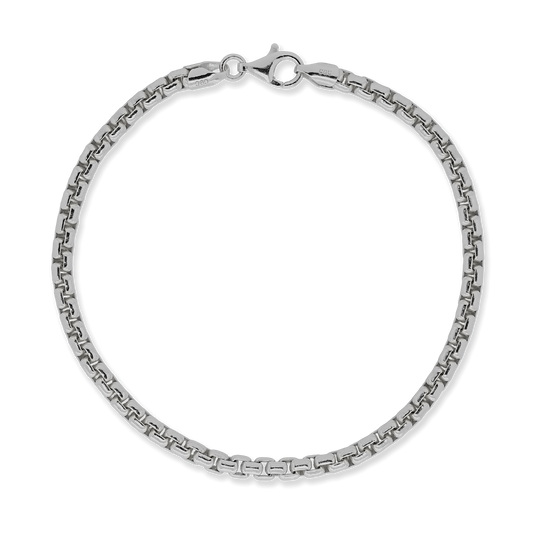 Franco Stellari Round Box Chain Bracelet, 4mm