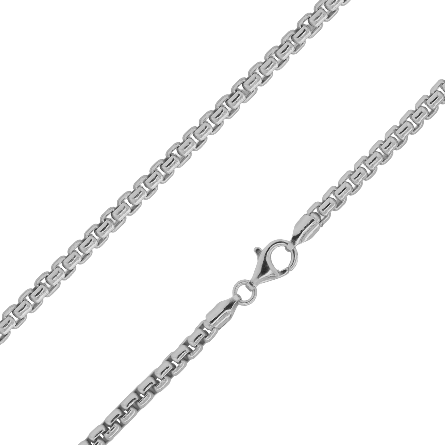 Round Box Chain, 4mm in Sterling Silver