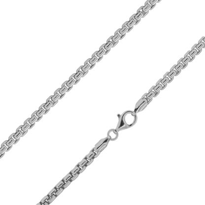 Round Box Chain, 4mm in Sterling Silver