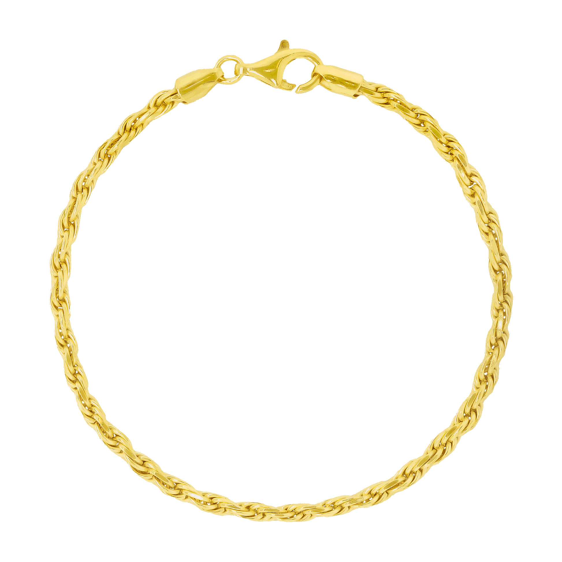 Stellari Gold 4mm Diamond-Cut Rope Chain Bracelet