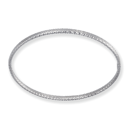 Franco Stellari Italian Sterling Silver Diamond Cut Wide Stackable Bangle Bracelet